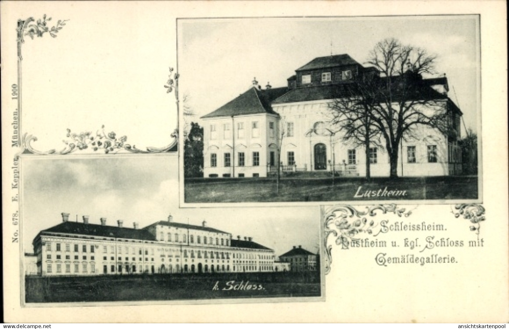 Art Nouveau CPA Oberschleißheim in Oberbayern, Lustheim, Schloss