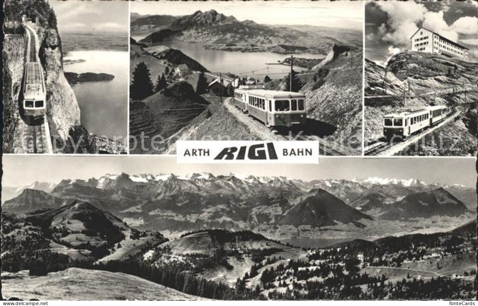 Arth SZ Panorama Arth Rigi Bahn Details Urner und Berner Alpen