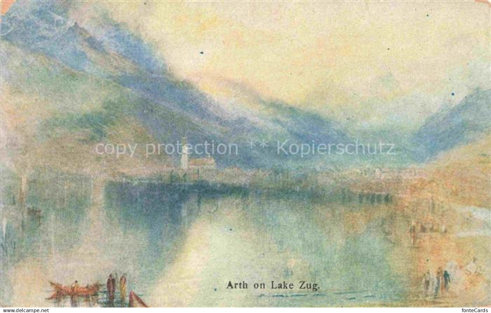 Arth  Zugersee Schwyz SZ Panorama Dessin