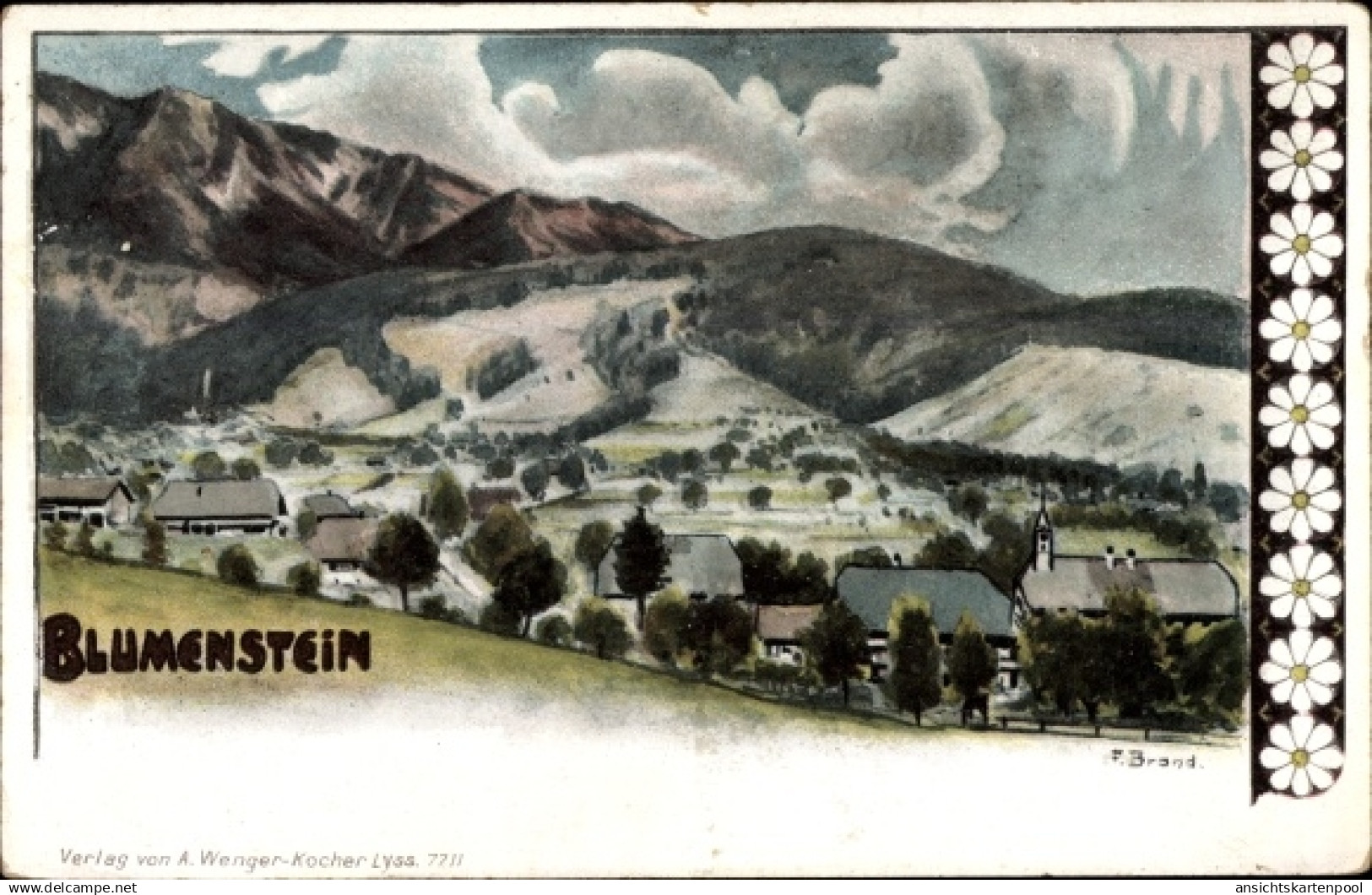 Artiste CPA Brand, F., Blumenstein Kanton Bern, Panorama