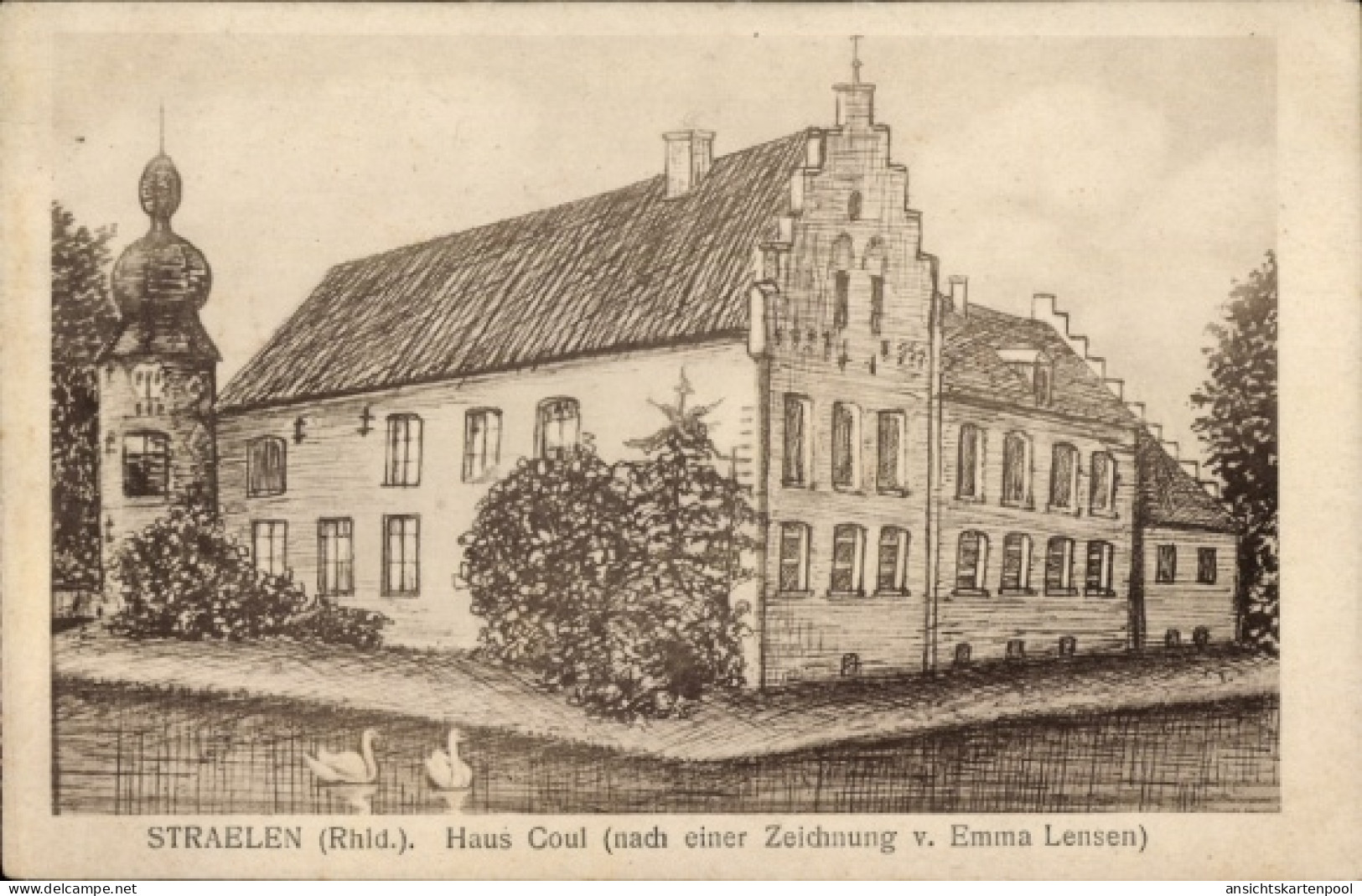 Artiste CPA Lensen, Emma, Straelen am Niederrhein, Haus Coul