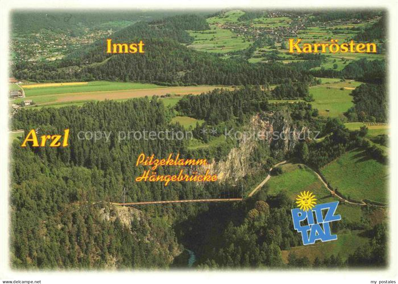 Arzl Pitztal Tirol AT Pitzeklamm-Haengebruecke Haengebruecke Pitztal Imst Karroe