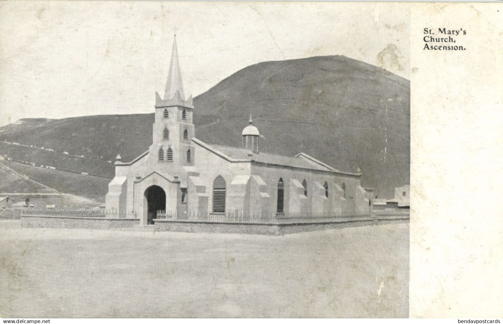 Ascension Island, GEORGETOWN, St. Mary's Church (1900s) Postcard