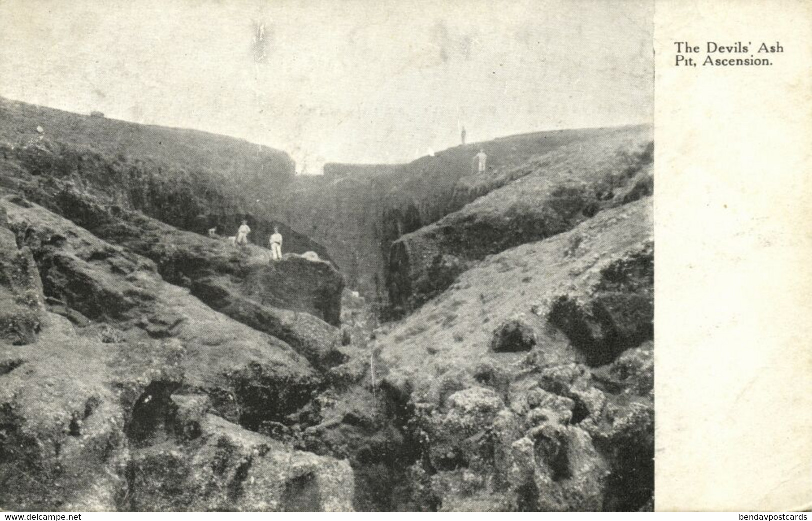 Ascension Island, The Devils' Ash Pit (1900s) Postcard