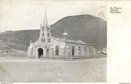 Ascension Island, GEORGETOWN, St. Mary's Church (1900s) Postcard