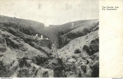 Ascension Island, The Devils' Ash Pit (1900s) Postcard