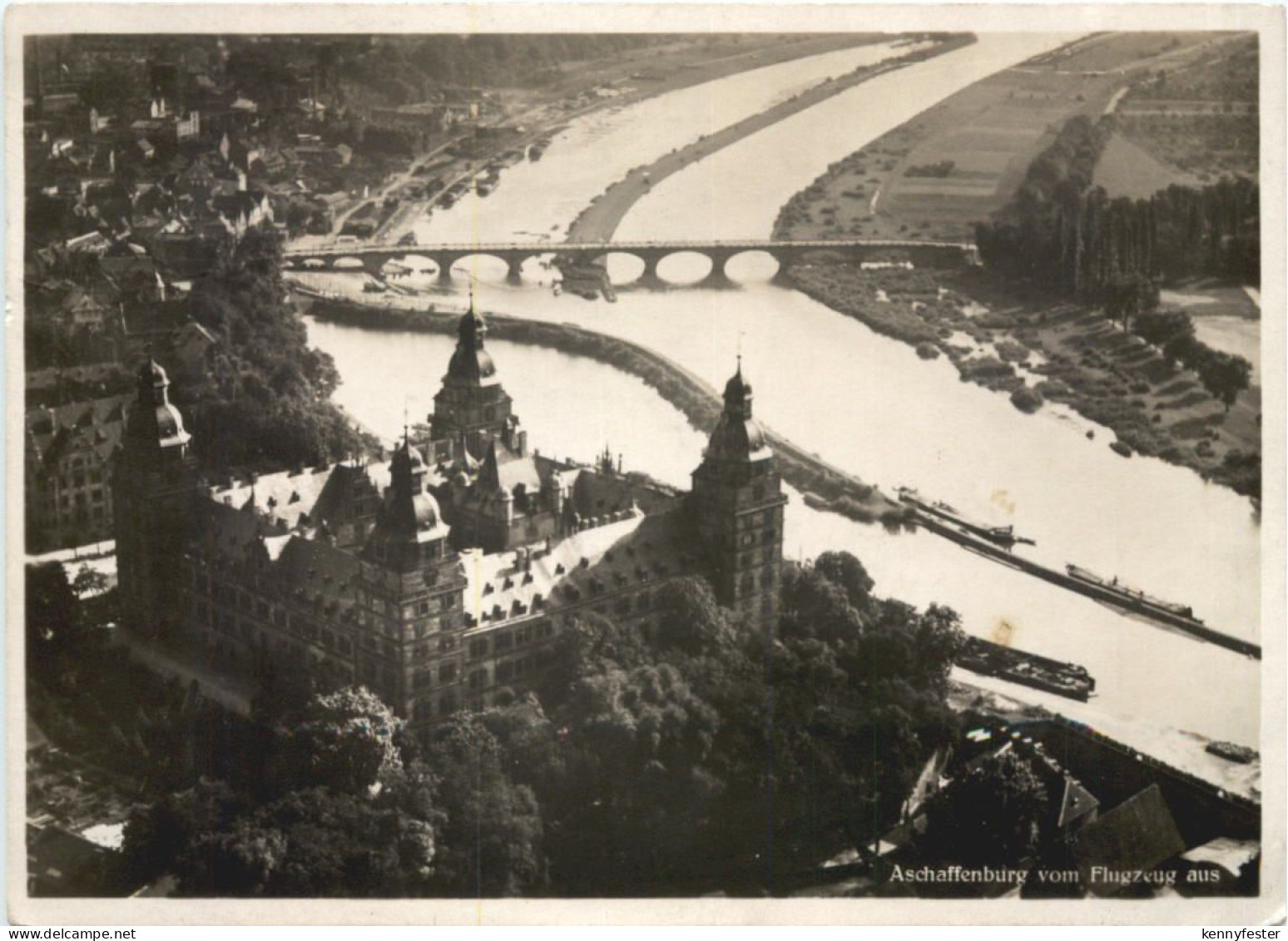 Aschaffenburg vom Flugzeug