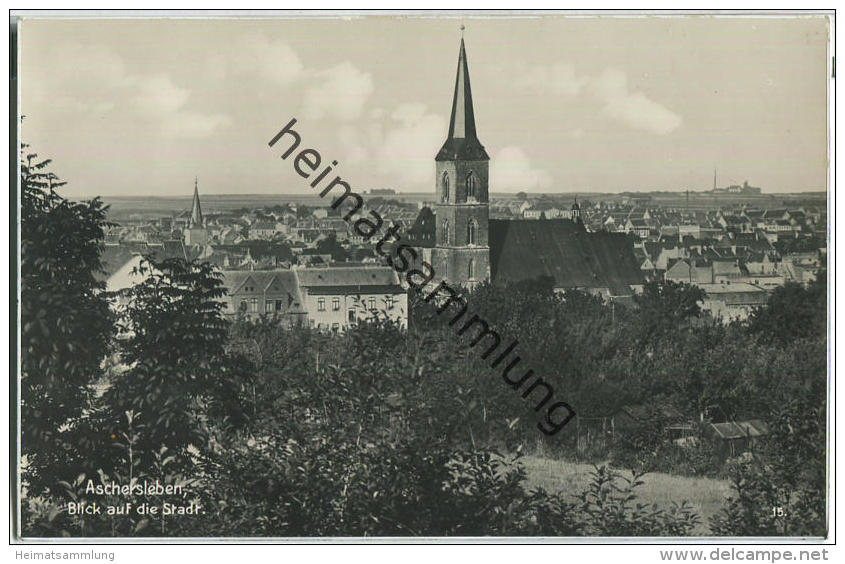 Aschersleben - Kirche - Foto-Ansichtskarte - Verlag Bruno Eggert Aschersleben