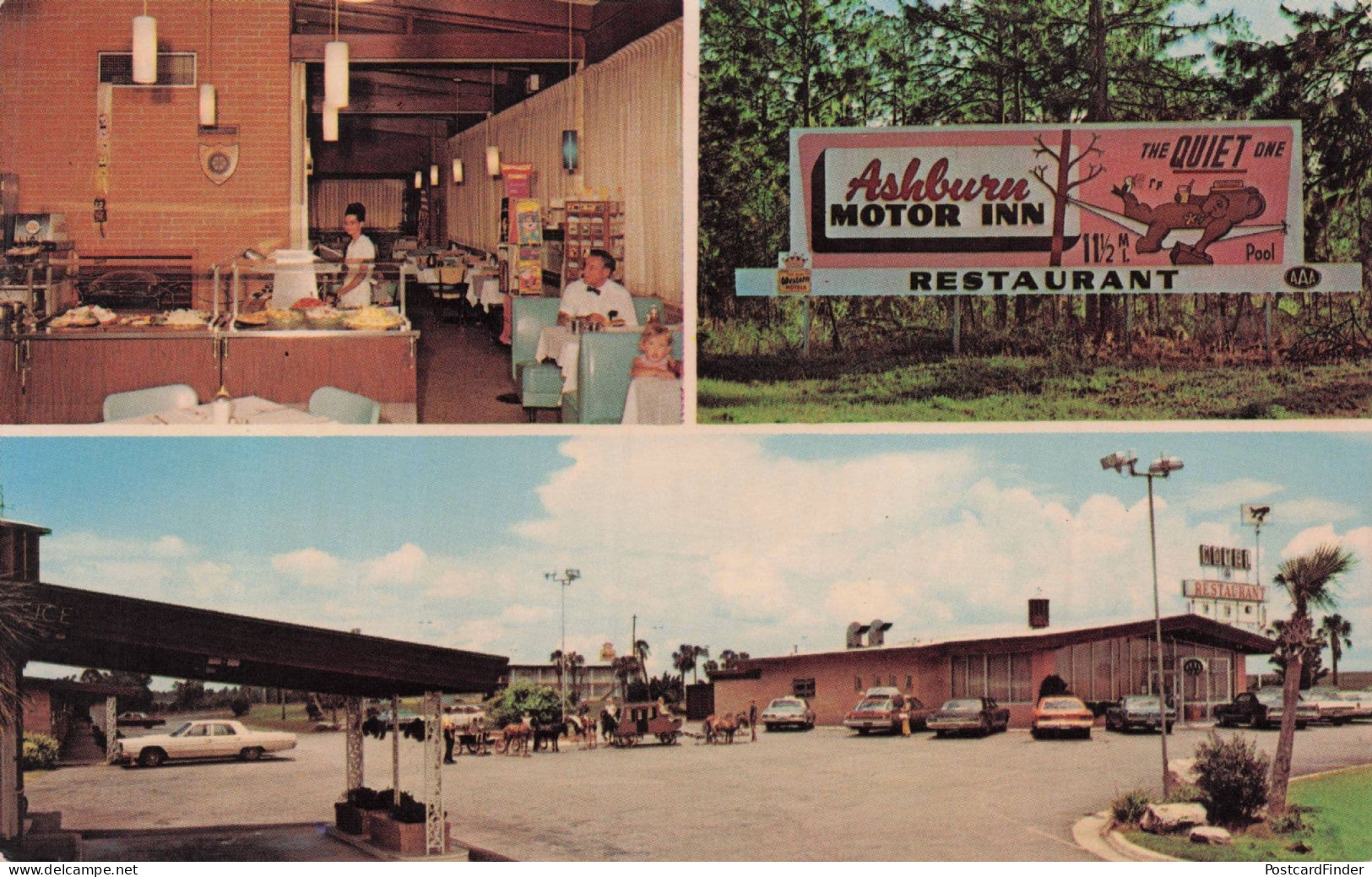 Ashburn Motor Inn Diner Restaurant Georgia USA Vintage Postcard