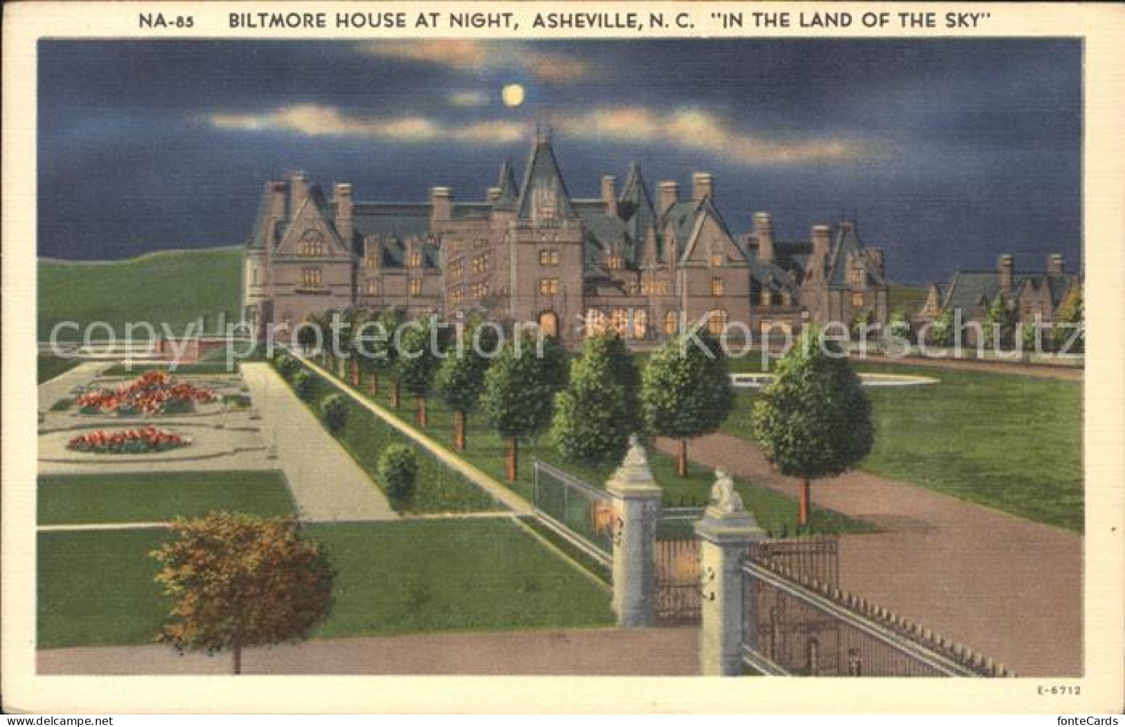 Asheville Biltmore House at night