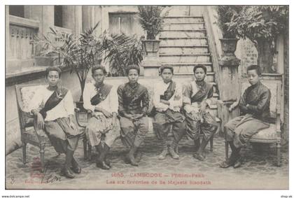 S771/ Les aux favorites da S.M. Sisodath  Cambodge Kambodscha AK 1907