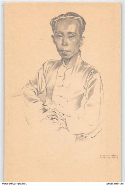 China - MACAO Macau - Lu-FU, chinese man - From a drawing by Eduardo Malta - Publ. Portuguese Pavilion at the 1937 Inter
