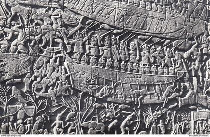 Kambodscha, Angkor Wat, Le Bayon, Le Combat Naval ngl #E4903