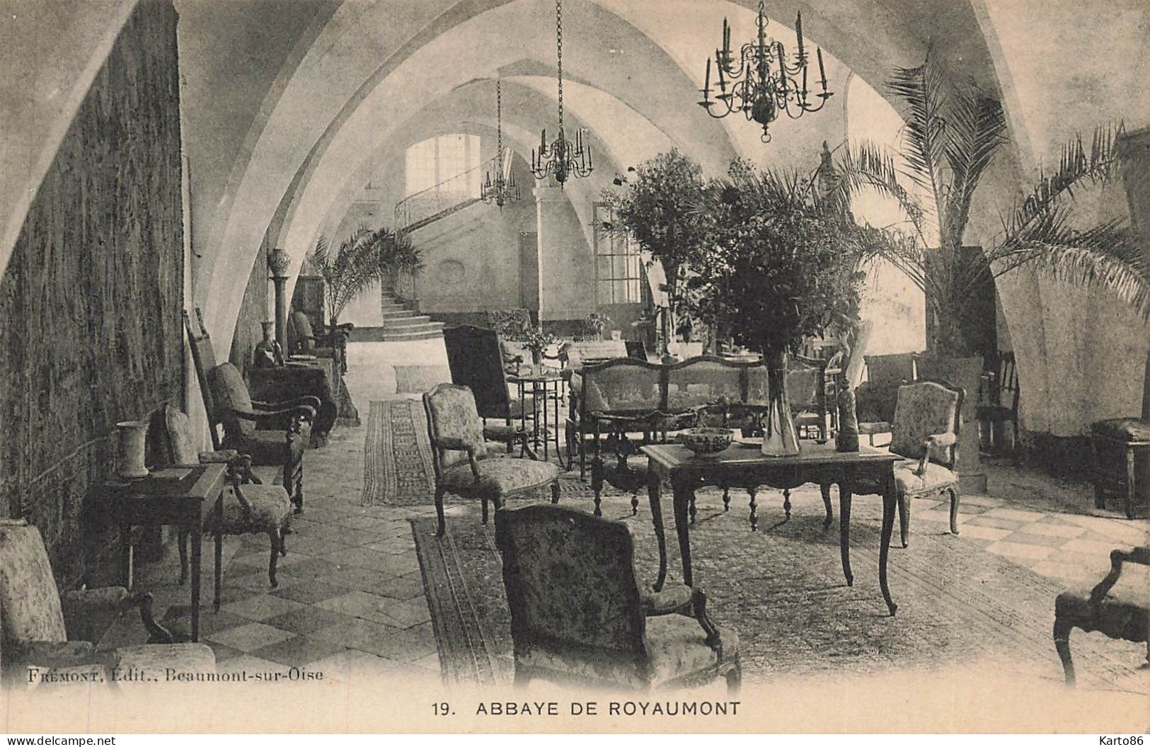 asnières sur oise * abbaye de Royaumont * une salle , salon