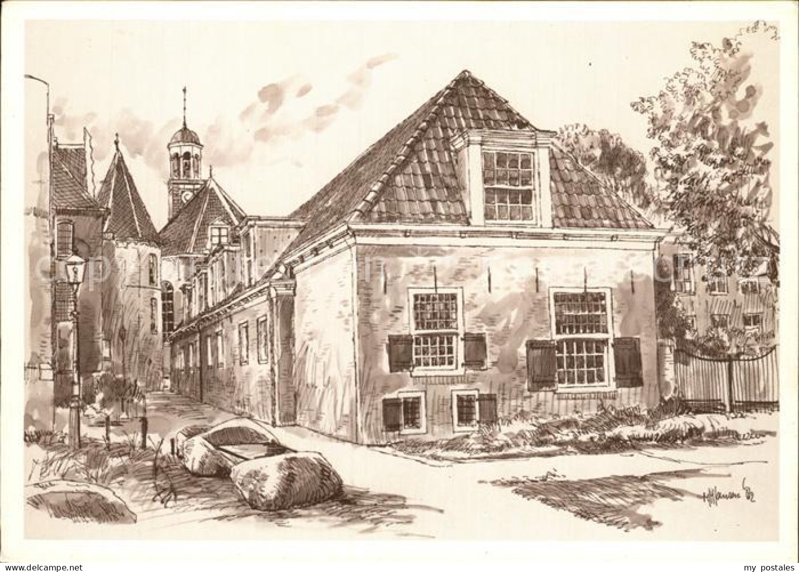 Assen Museumlaantje Kuenstlerkarte