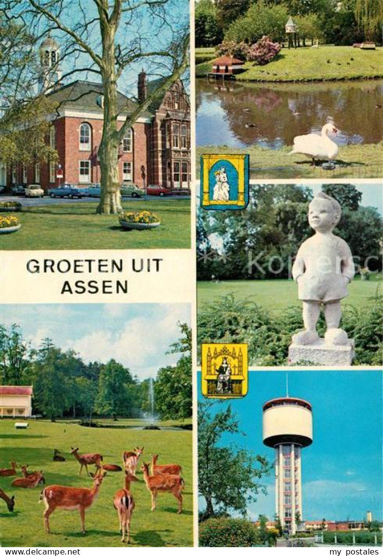 Assen Park Wildgehege Schwanenteich Aussichtsturm