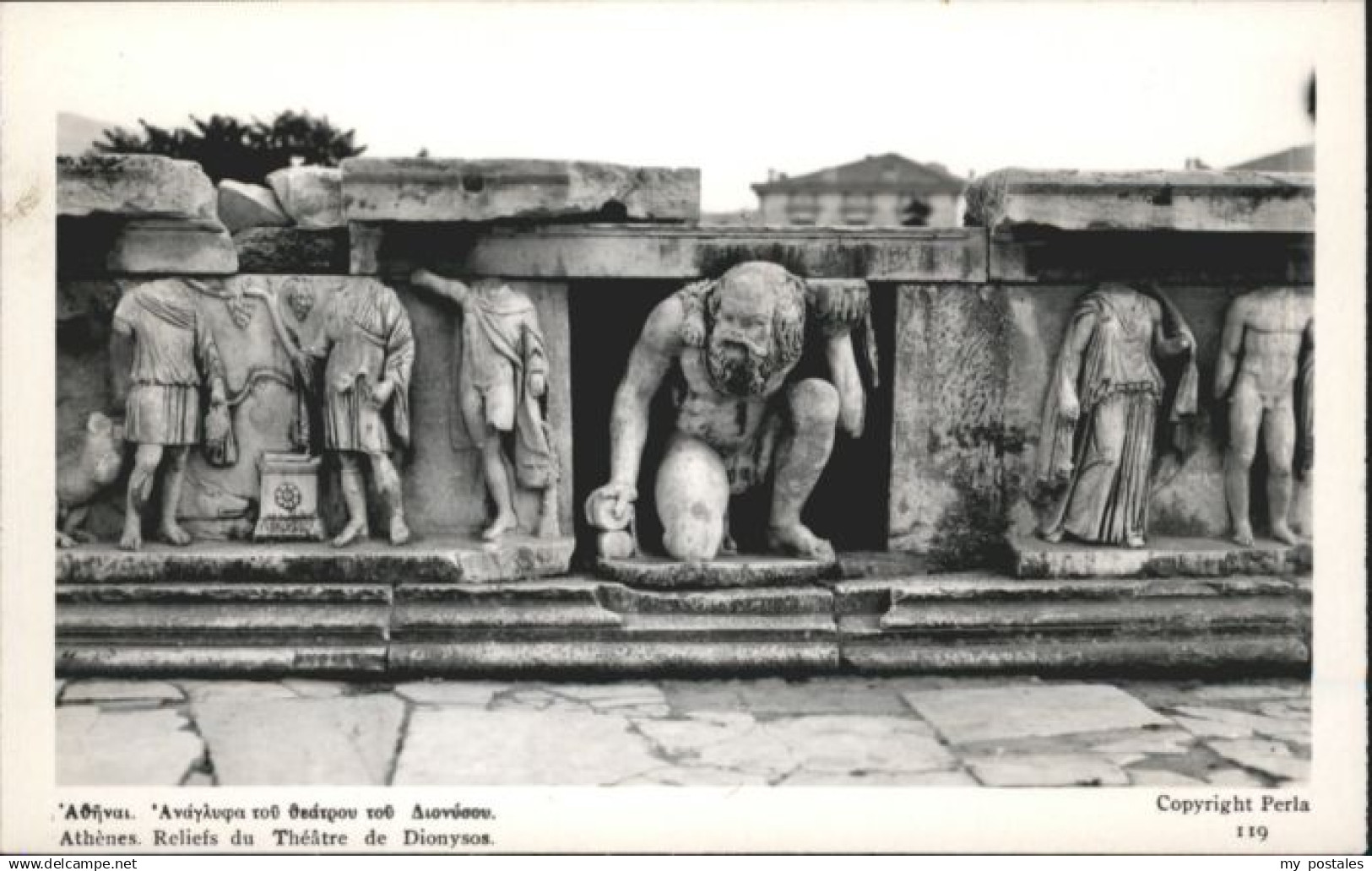 Athenes Athen Athenes Reliefs Theatre Dionysos