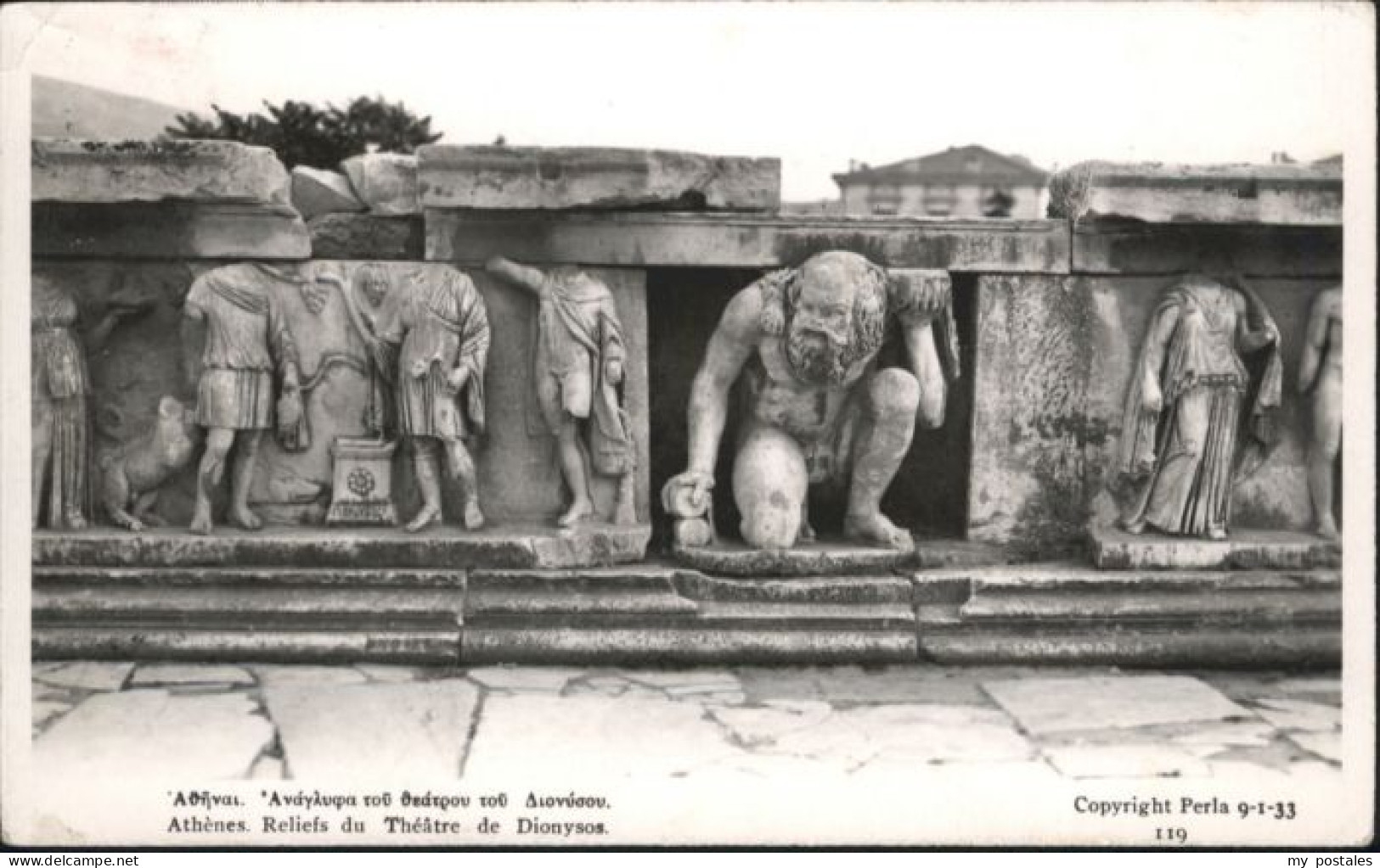 Athenes Athen Athenes Reliefs Theatre Dionysos