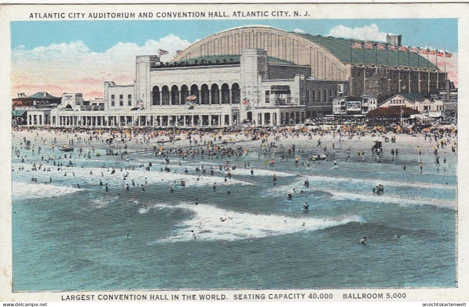 Atlantic City, N.J. Atlantic City Auditorium and Convention Hall ngl #E7049