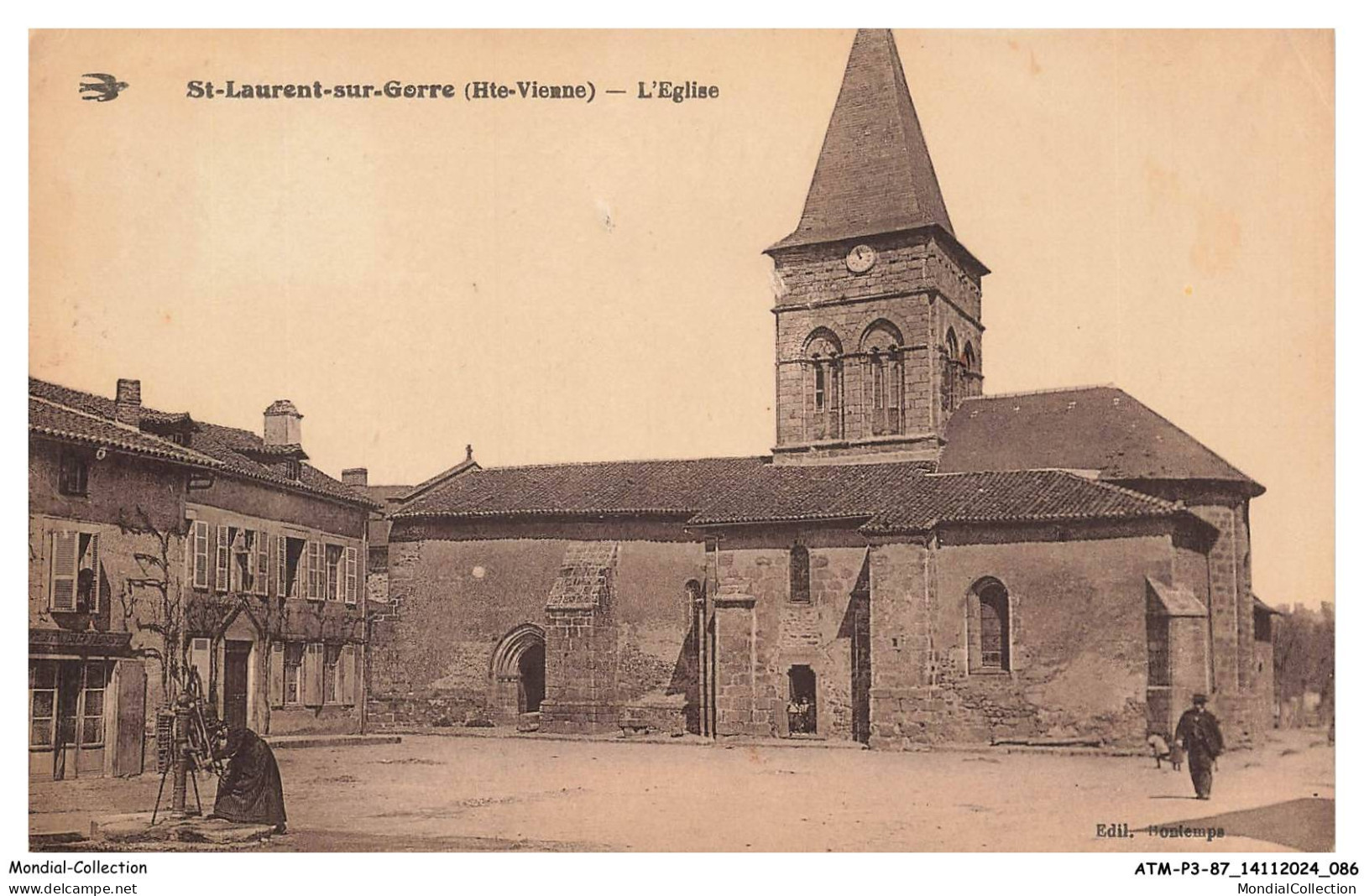 ATMP3-0212-87 - SAINT-LAURENT-SUR-GORRE - L'église