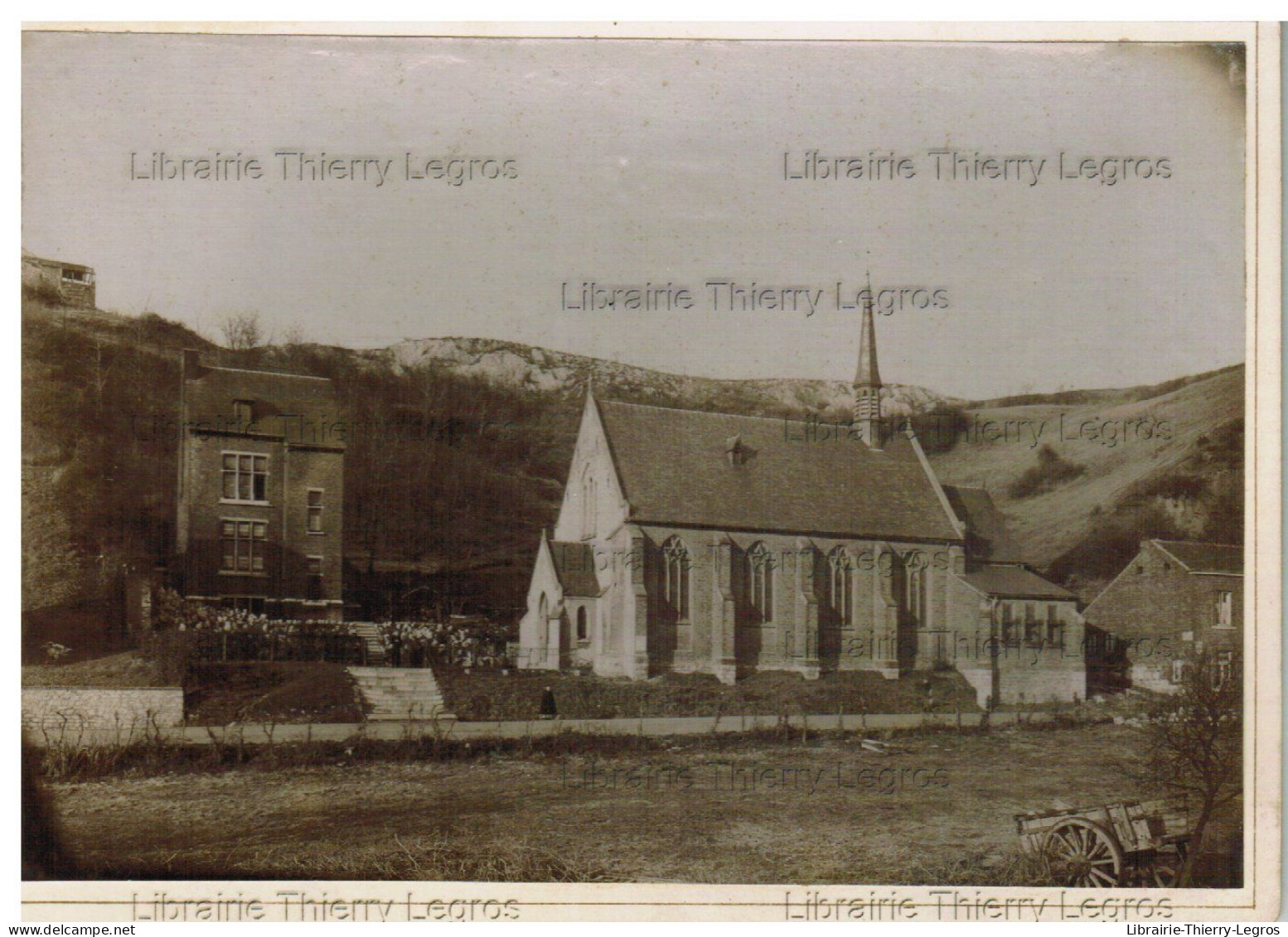attention PHOTO  Presbytère et Chapelle de La Mallieue  à Saint-Georges-sur-Meuse fin 19ème début 20ème