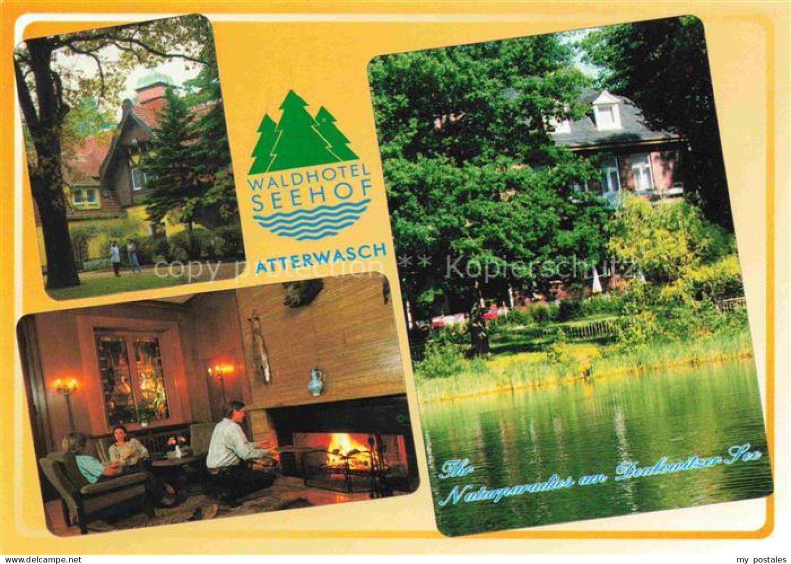 Atterwasch Waldhotel Seehof am Deulowitzer See Kaminzimmer