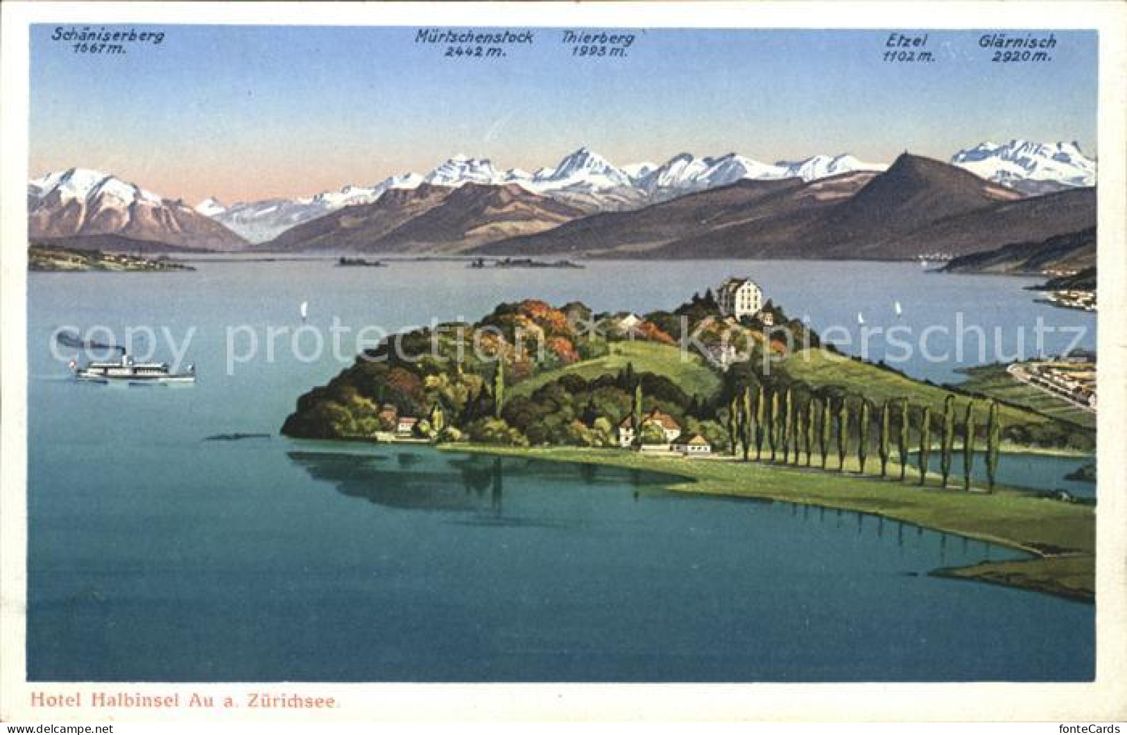 Au ZH Hotel Halbinsel Au mit Alpenblick