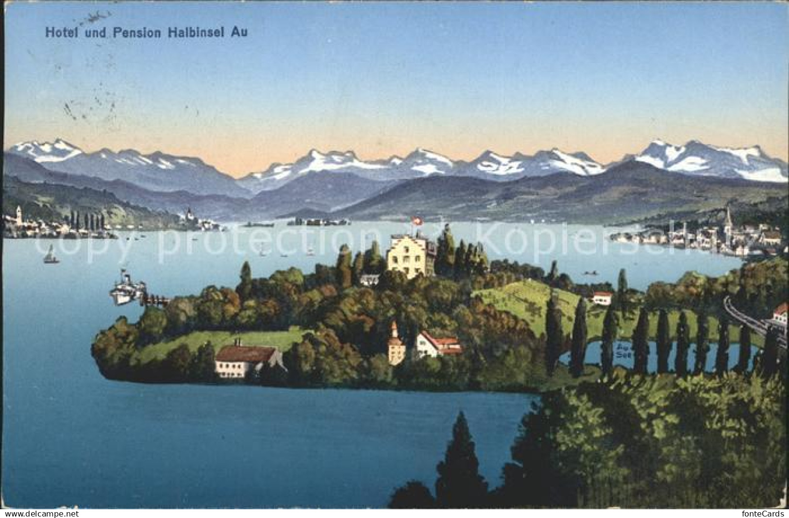 Au ZH Hotel Pension Halbinsel Au Zuerichsee Alpenpanorama