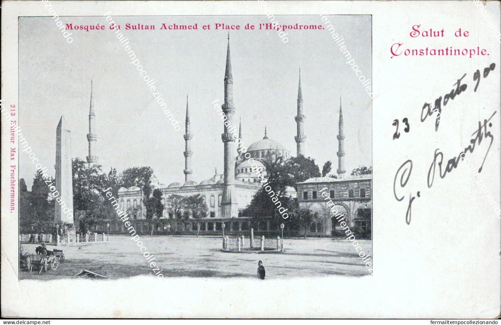 au20 cartolina salut da constantinople turchia