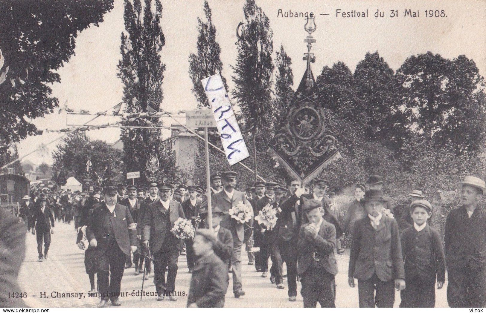 Aubange : festival du 31 mai 1905    ( ecrit    avec timbre )