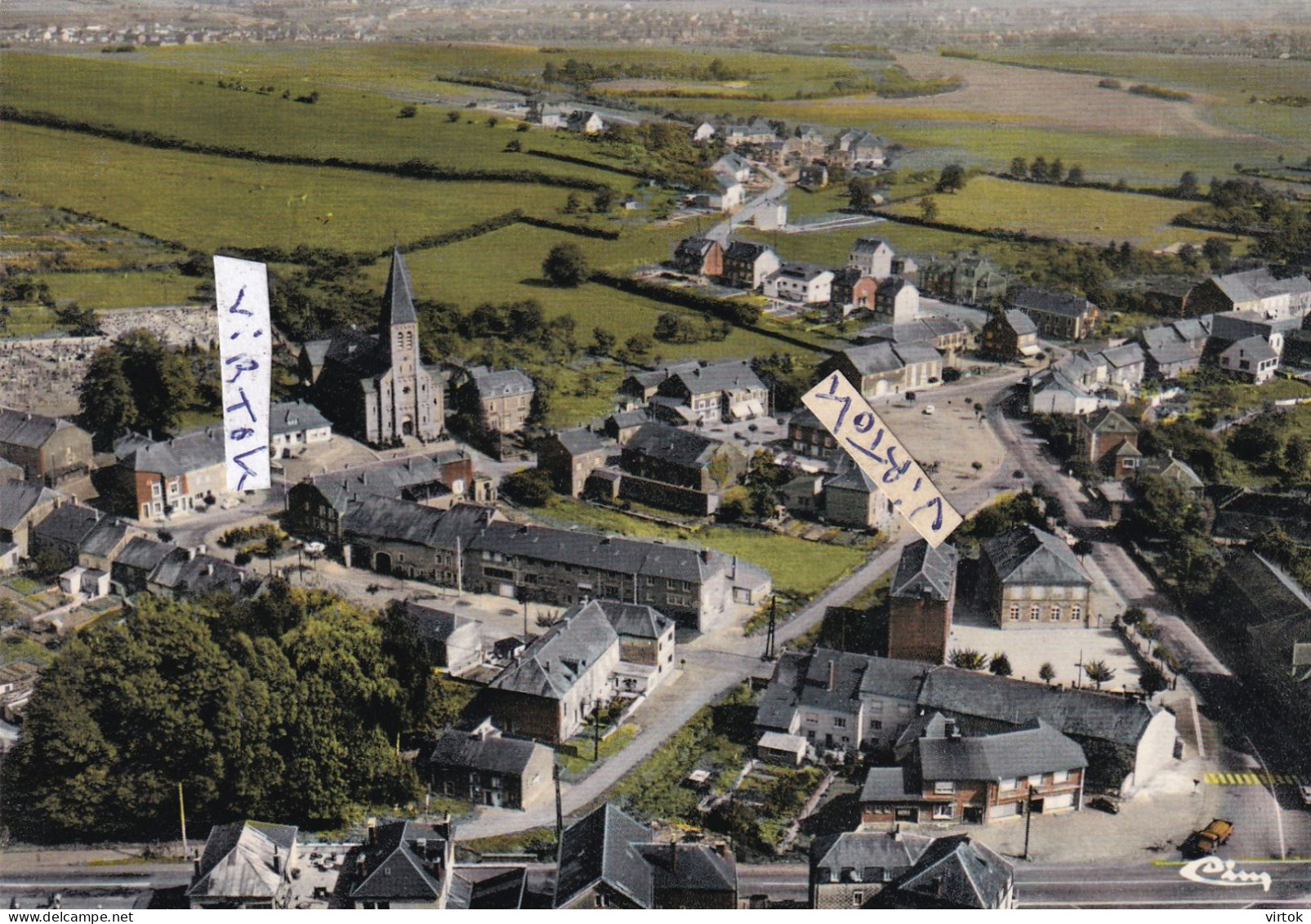 AUBANGE :  vue générale aérienne     carte CIM