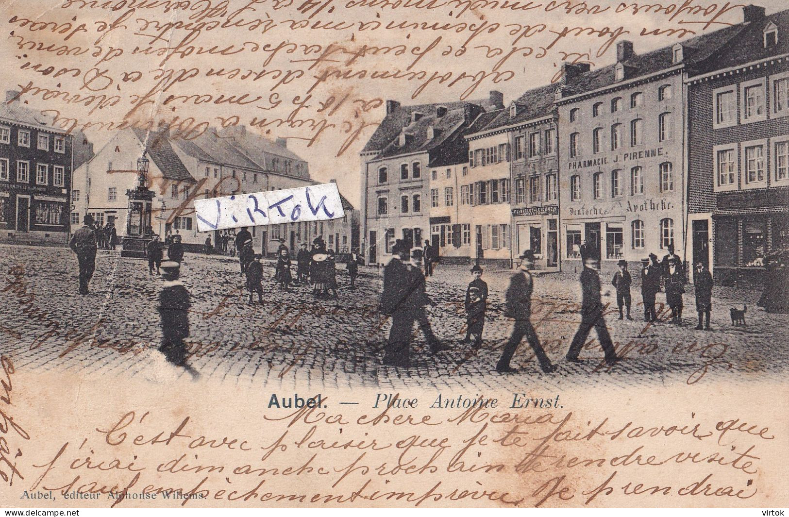 AUBEL :  place Antoine Ernst    1910