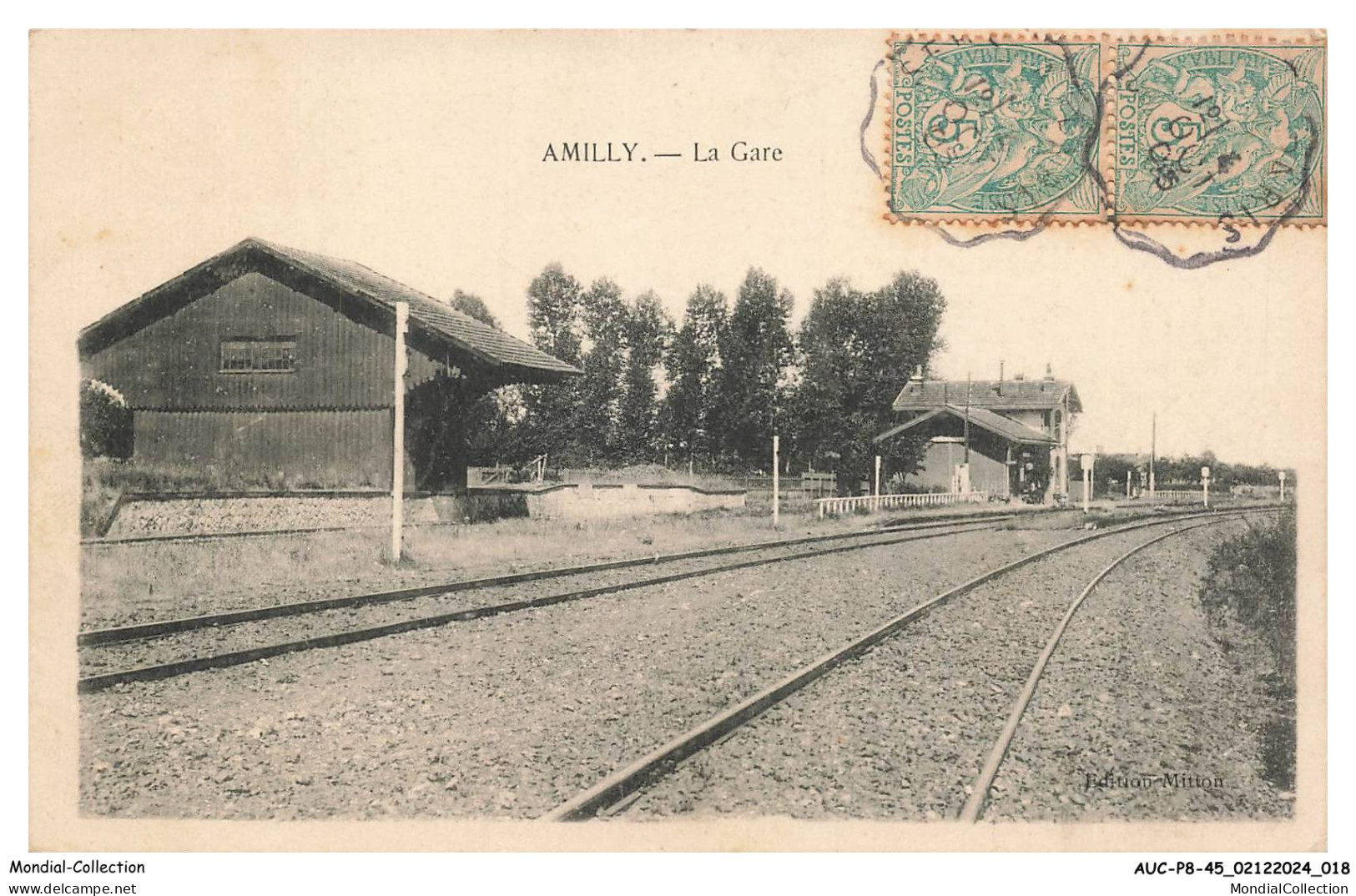 AUCP8-0482-45 - AMILLY - La gare