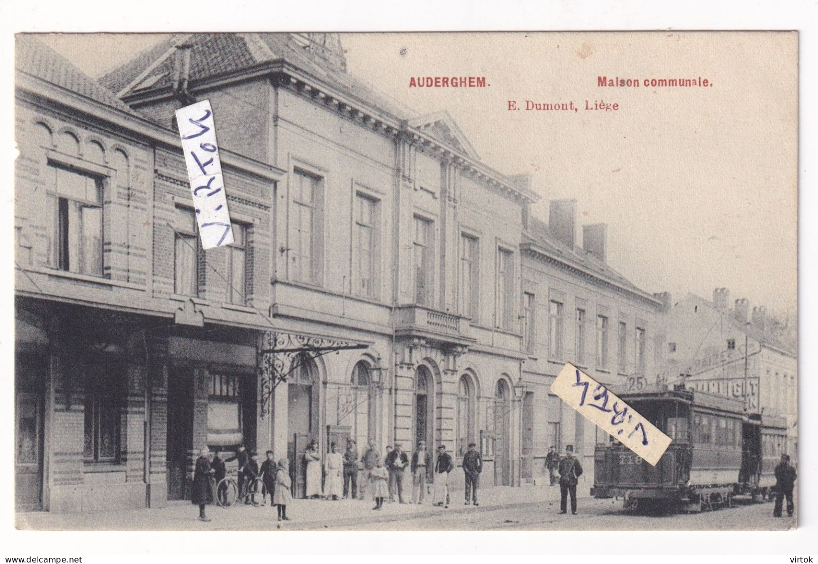 AUDERGHEM OUDERGEM - maison communale -stadhuis- tram - 2 scans