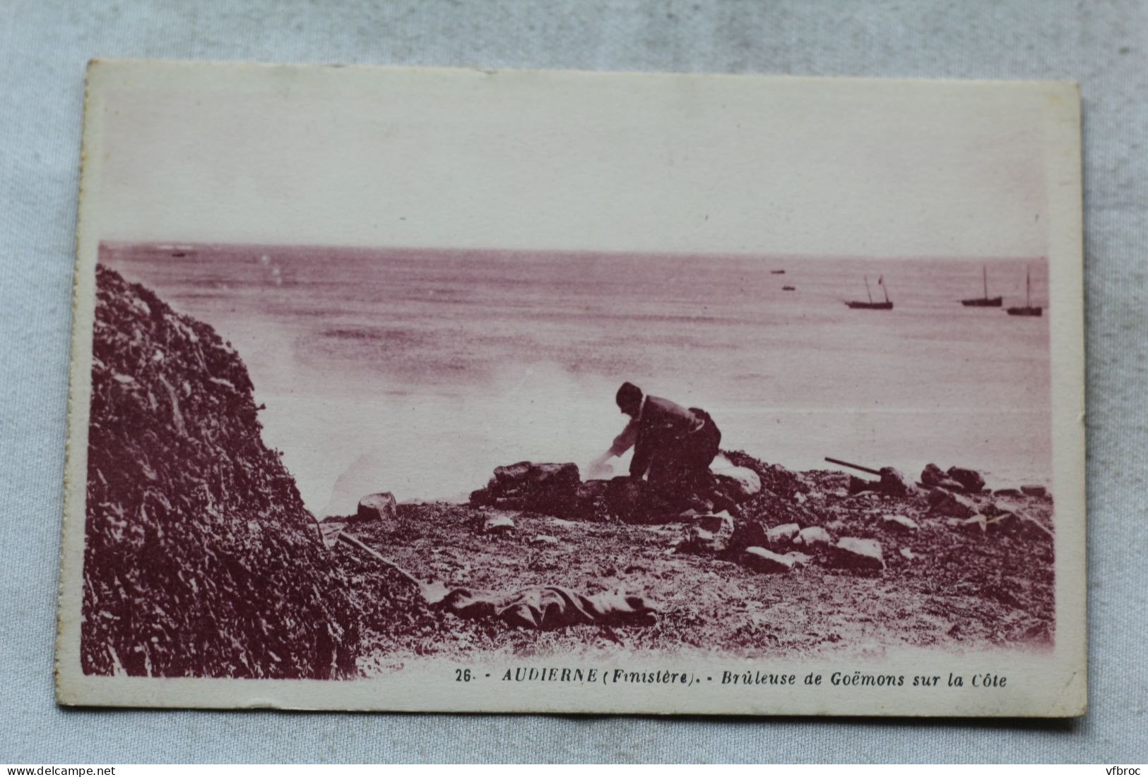 Audierne, bruleuse de Goëmons sur la côte, Finistère 29