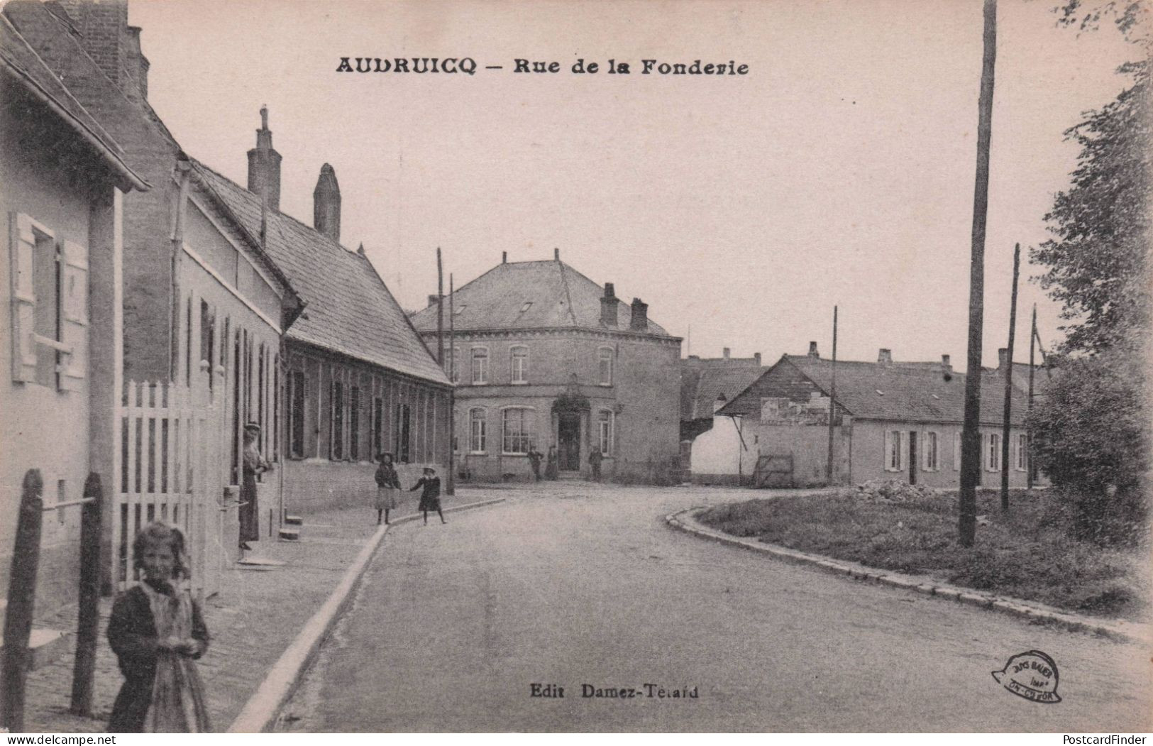Audruicq Rue de la Fonderie French Antique EX Postcard