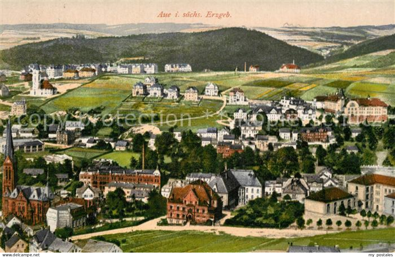 Aue Erzgebirge Panorama