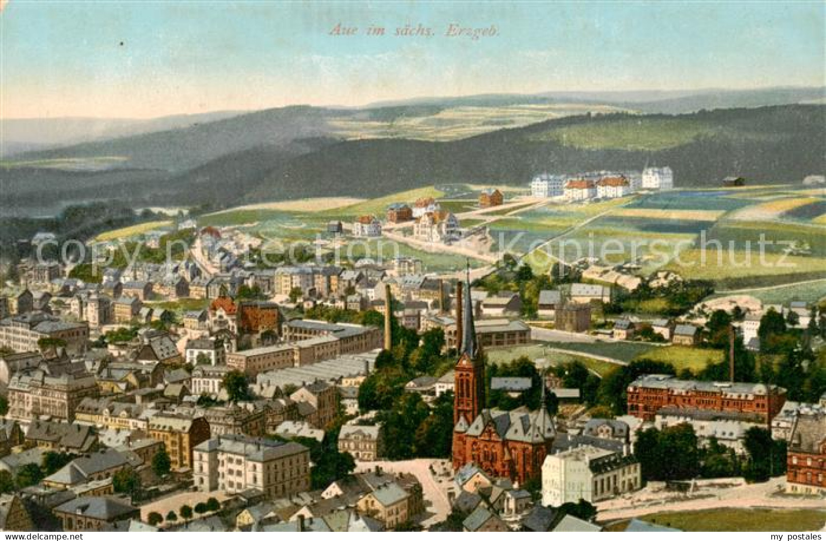 Aue Erzgebirge Panorama