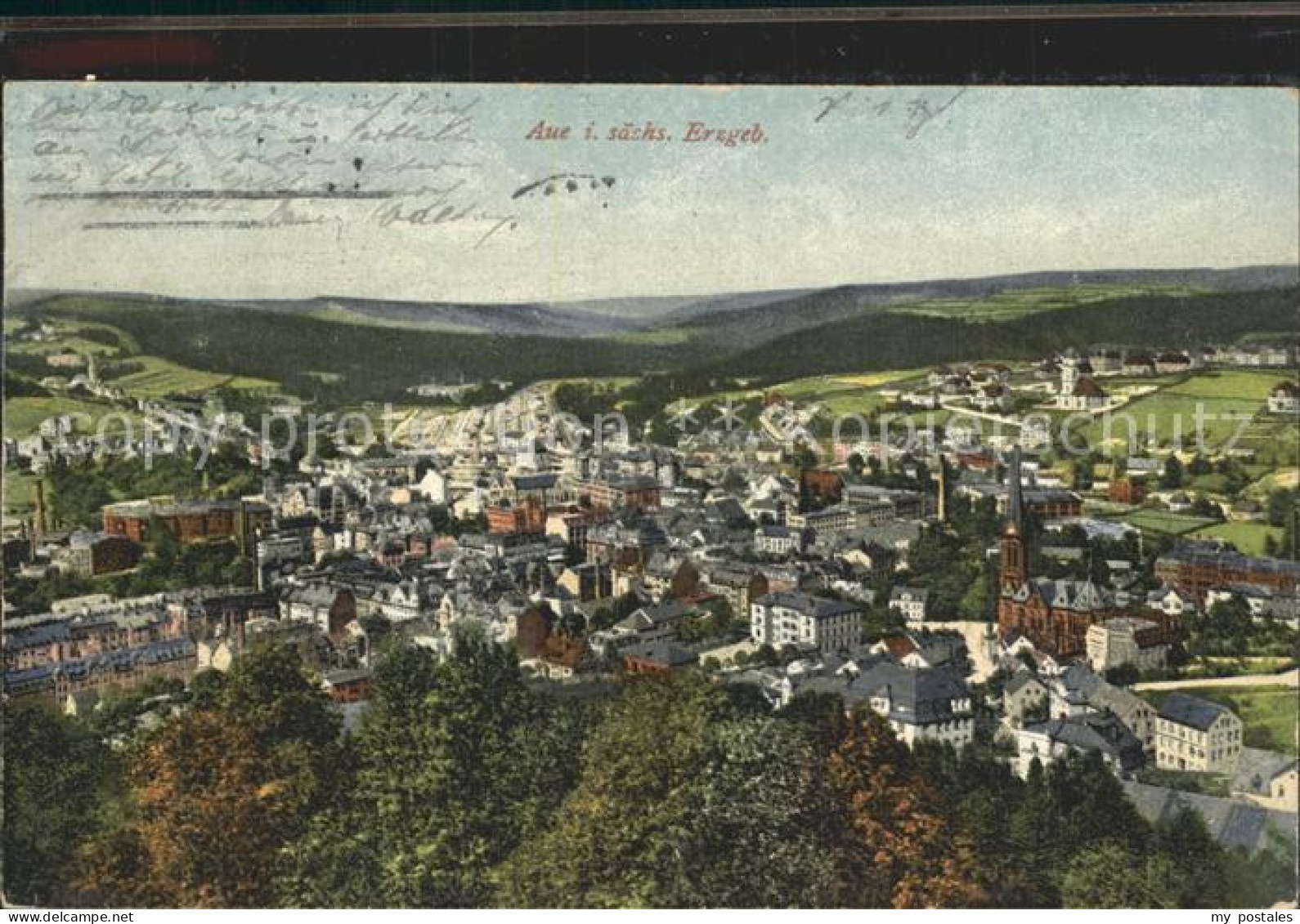 Aue Erzgebirge Totalansicht