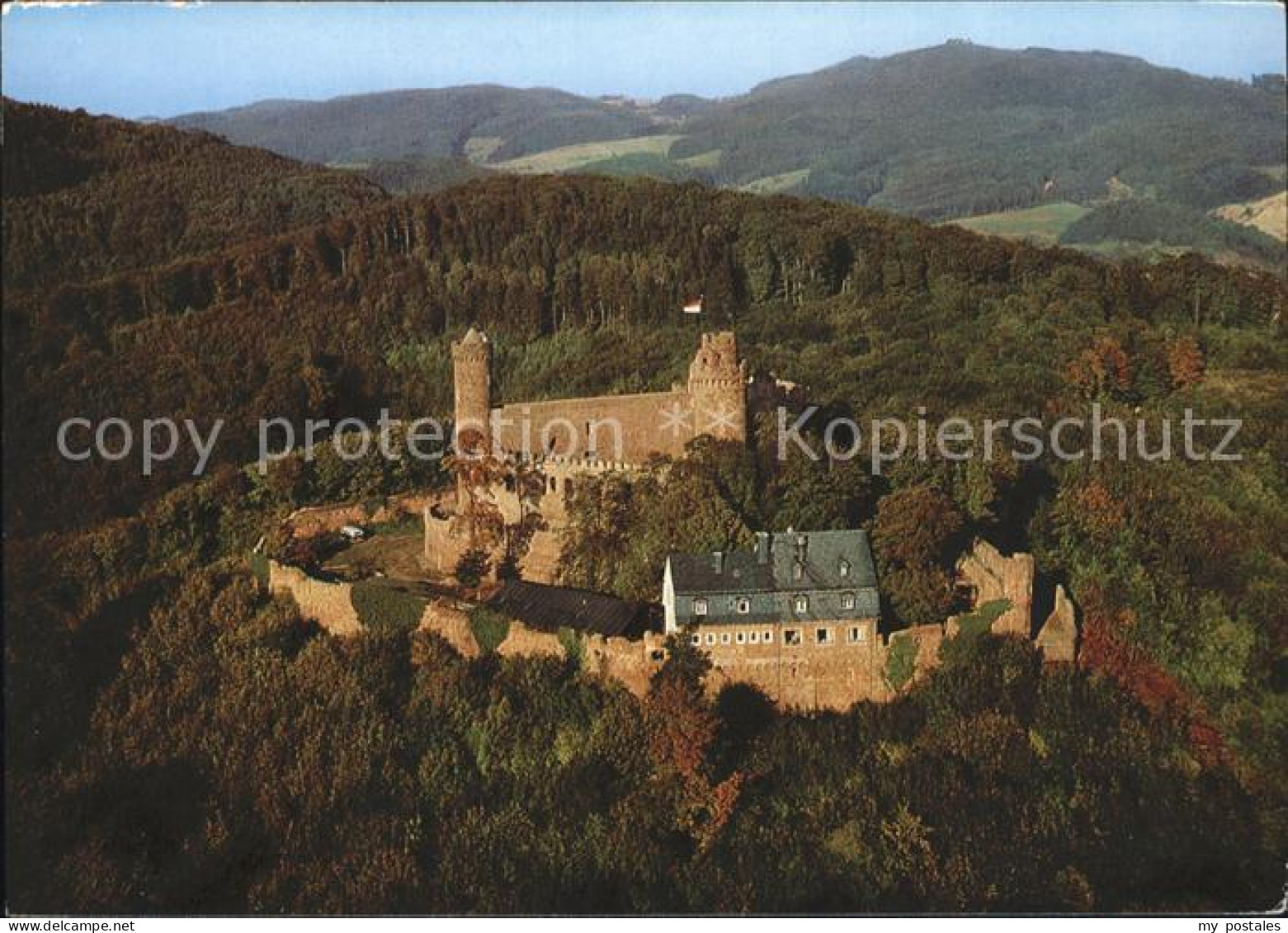 Auerbach Bergstrasse Schloss Auerbach Fliegeraufnahme