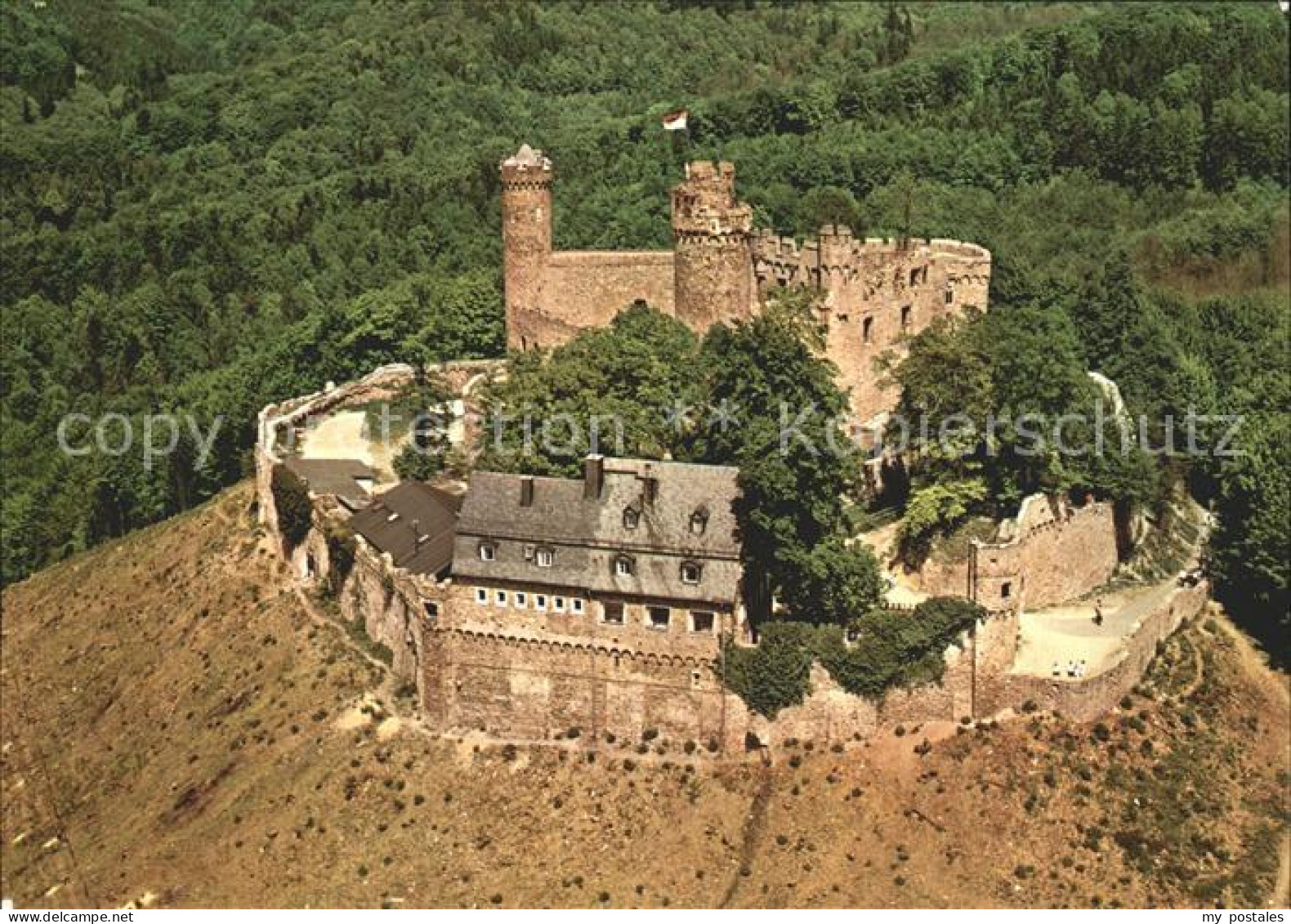 Auerbach Bergstrasse Schloss Auerbach Fliegeraufnahme