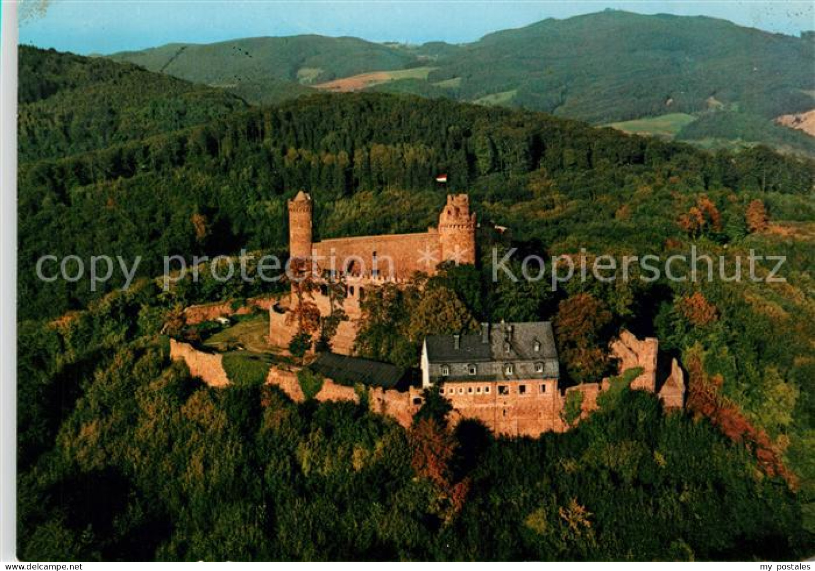 Auerbach Bergstrasse Schloss Auerbach Fliegeraufnahme