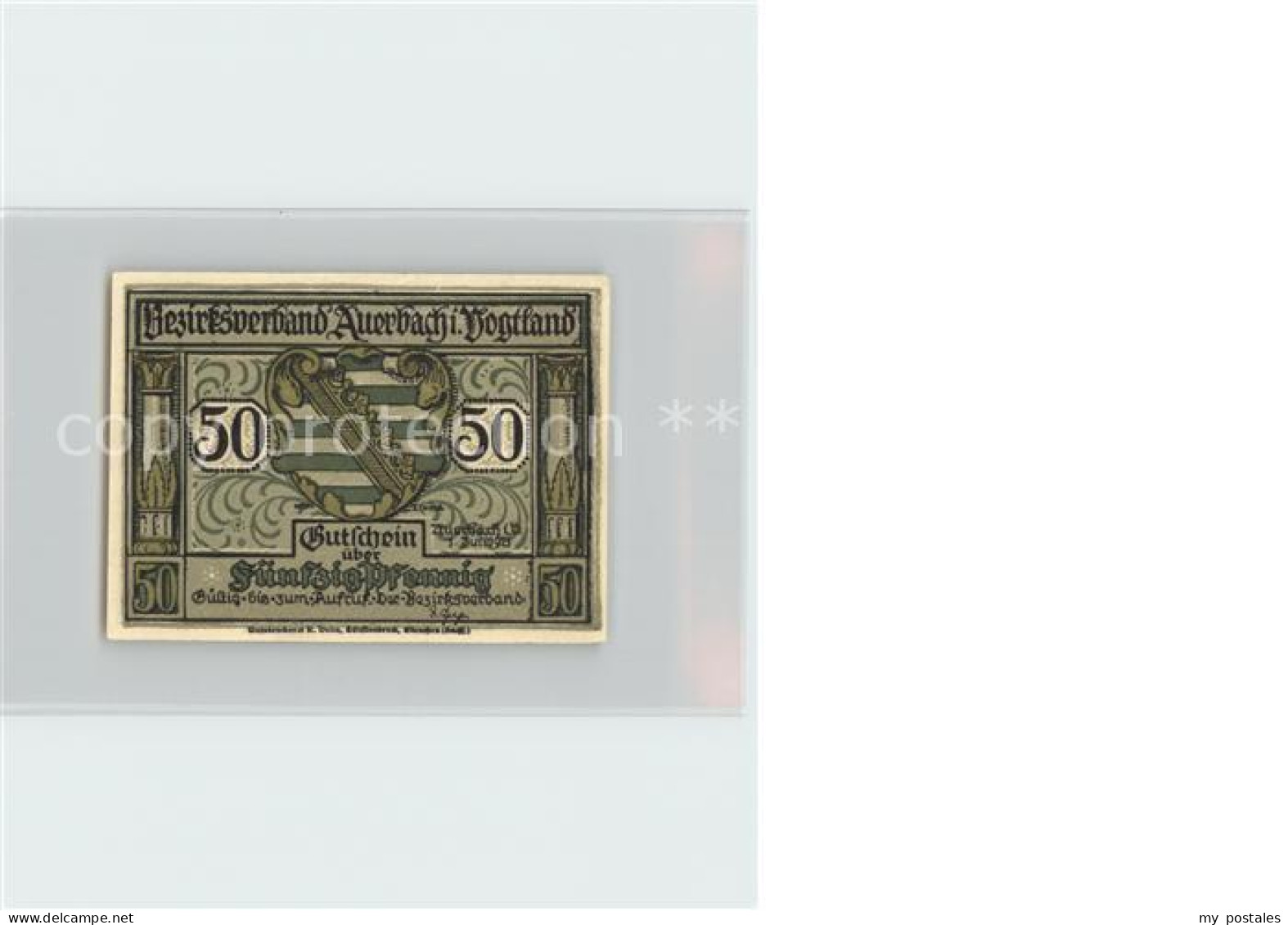 Auerbach Vogtland 50 Pfennig