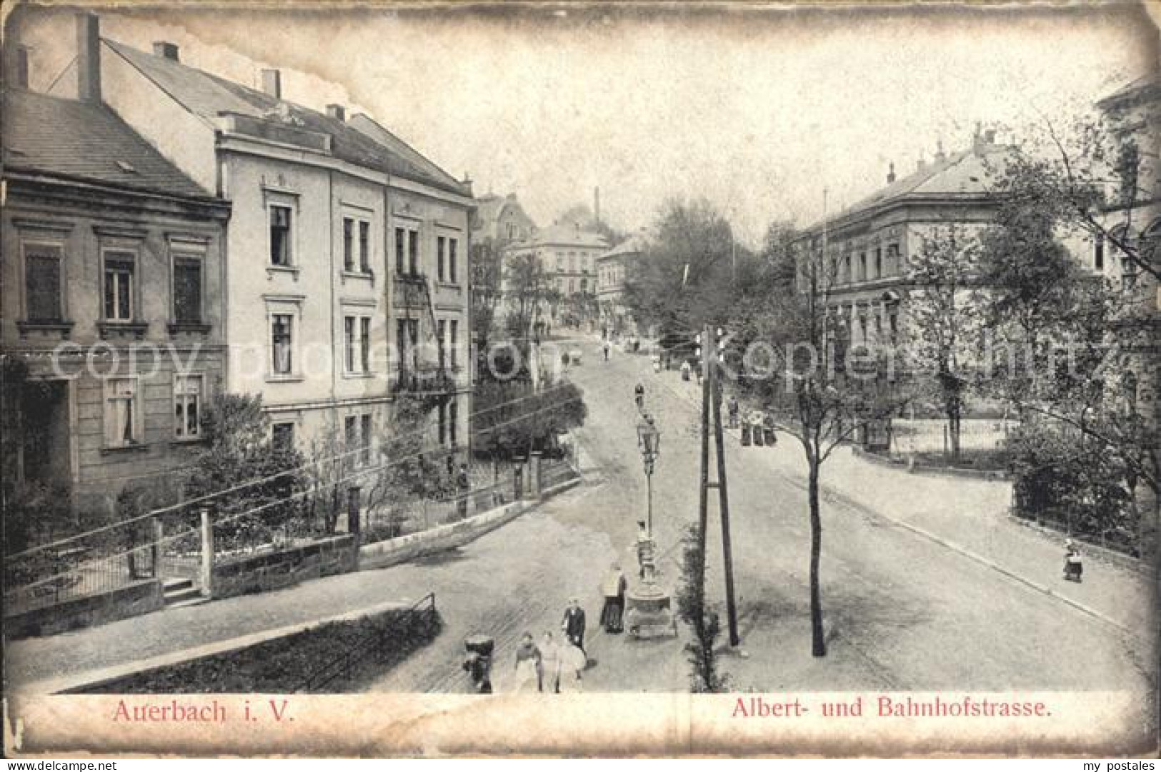 Auerbach Vogtland Albertstrasse Bahnhofstrasse