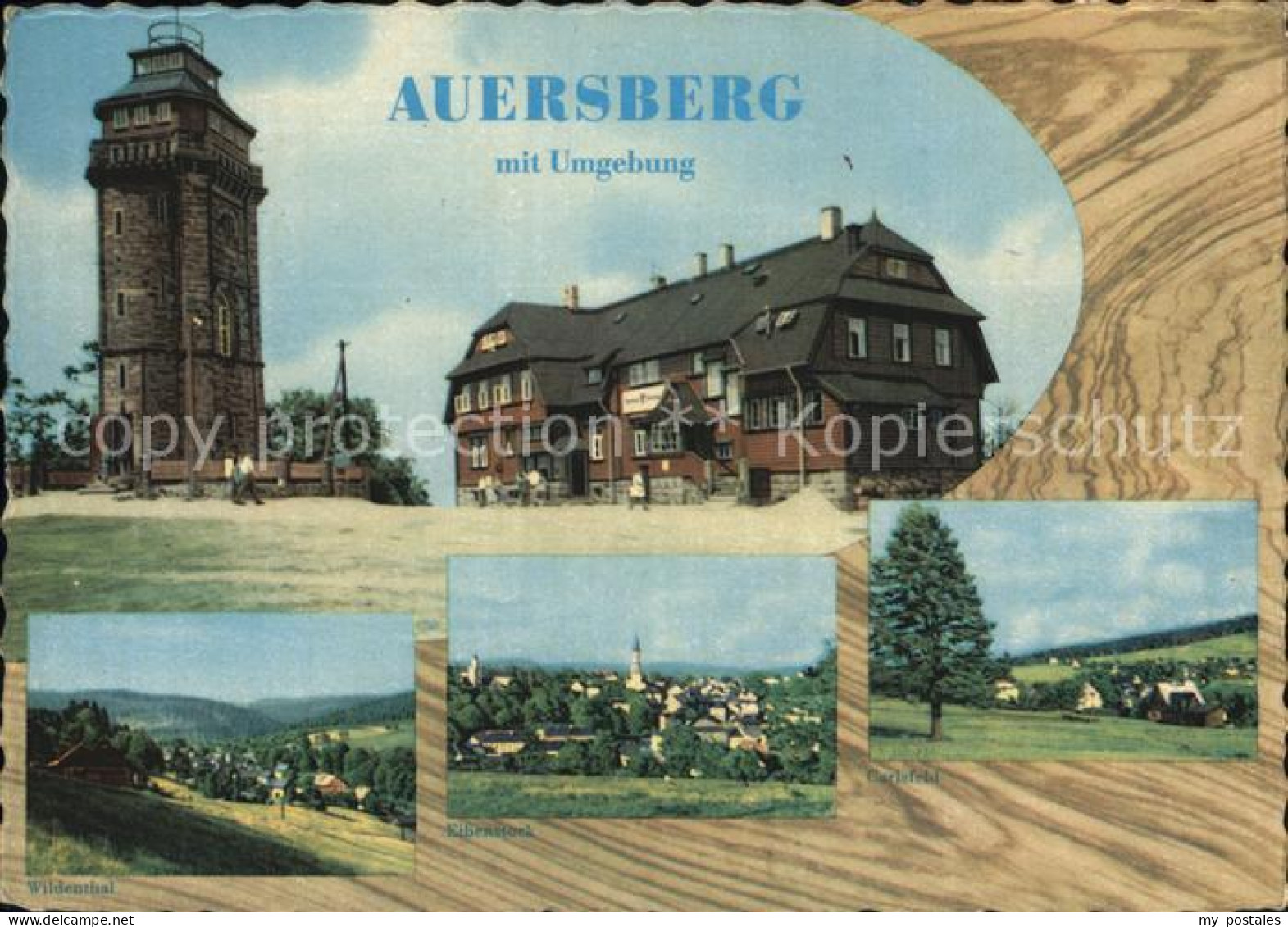 Auersberg Wildenthal Auersberg Turm und Haus Panorama