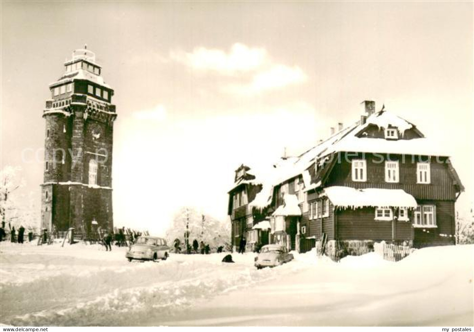 Auersberg Wildenthal Berghaus auf d. Auersberg im Winter Schnee