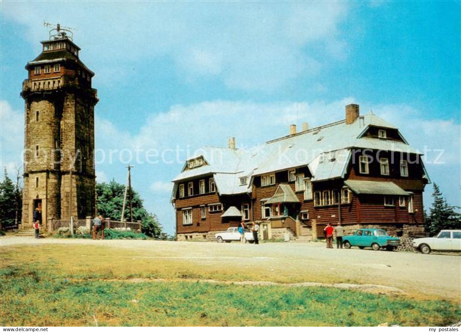 Auersberg Wildenthal Erzgebirgskreis Aussichtsturm und Berghotel Auersberg