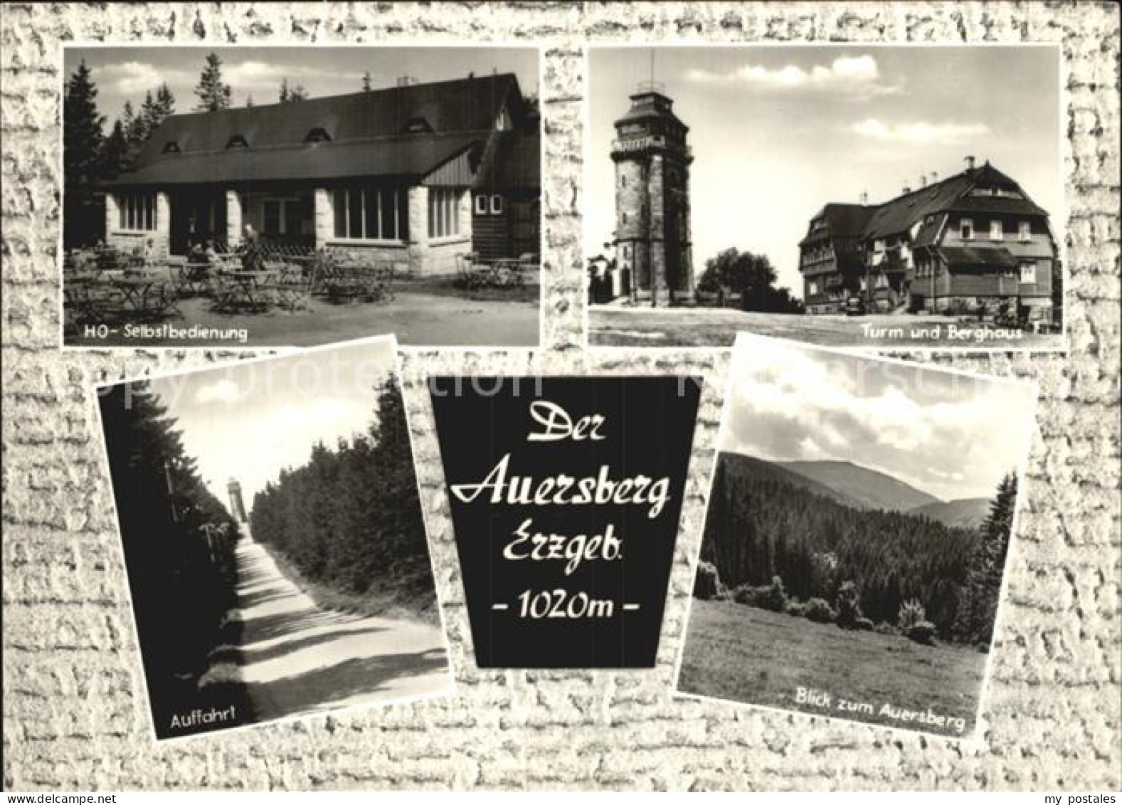 Auersberg Wildenthal Turm und Berghaus Auersberg Auffahrt