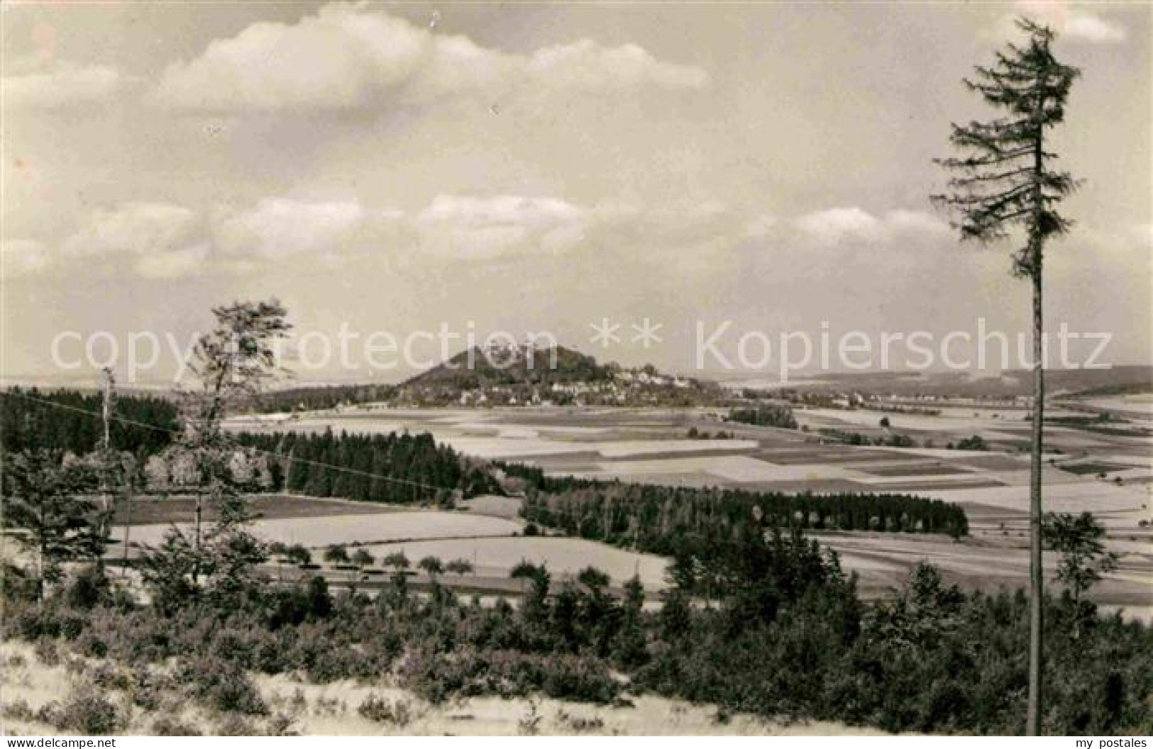 Augustusburg Landschaftspanorama mit Blick zur Augustusburg