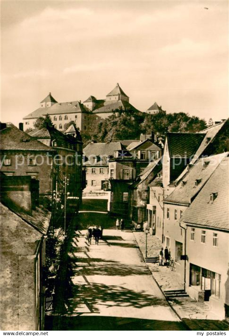 Augustusburg Ortspartie mit der Augustusburg